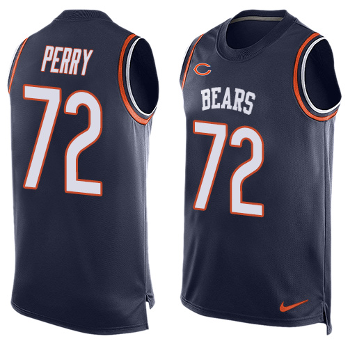 Men's Limited William Perry Nike Jersey Navy Blue - #72 Player Name & Number Tank Top NFL Chicago Bears